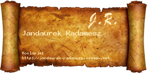 Jandaurek Radamesz névjegykártya